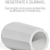 Mini Garrafa Losangos Artesanal 10x6m em Cimento Branco