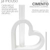 Vaso Solitário Hidropônico Coração Vazado 16,5cm em Cimento