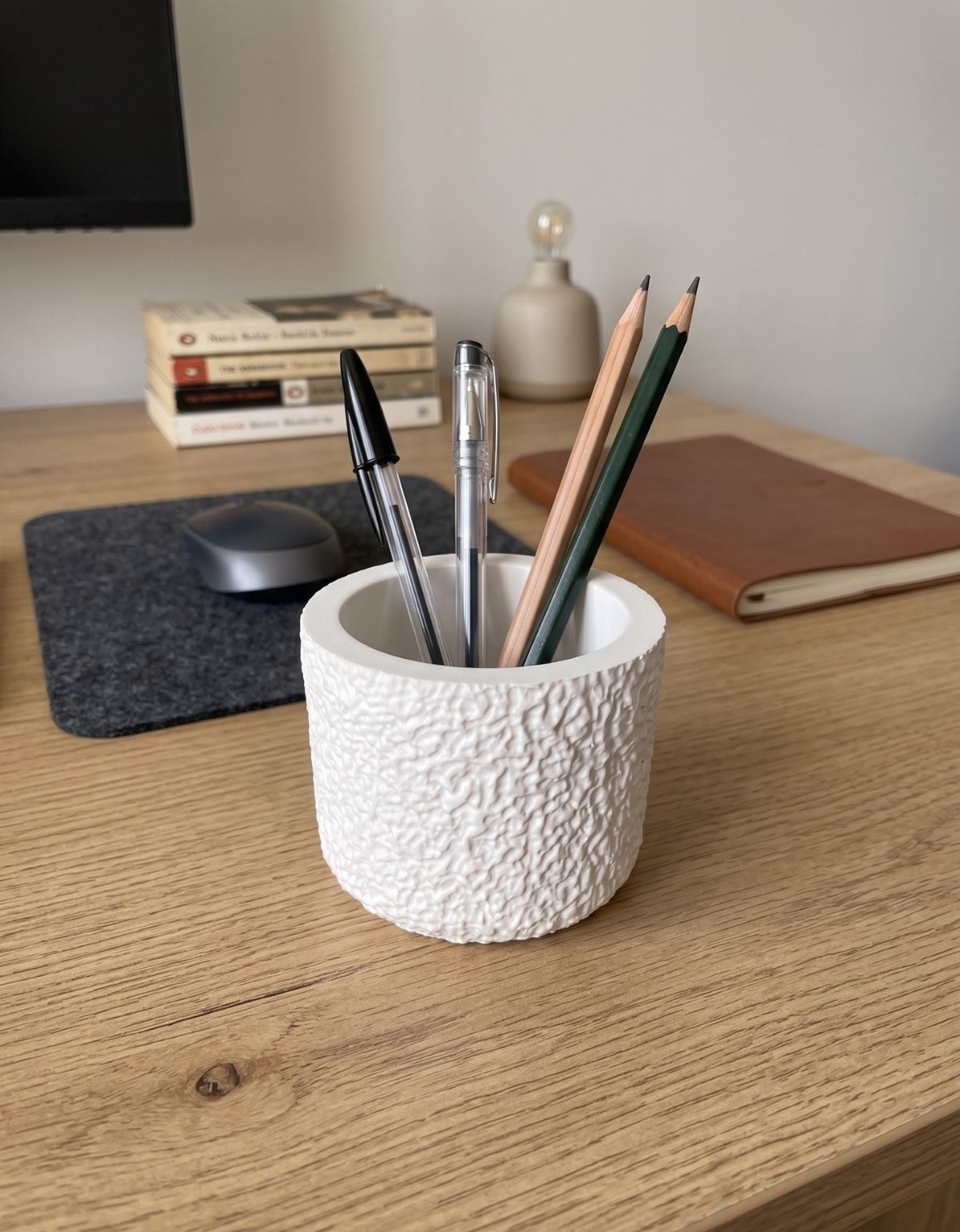 Vaso Decorativo Texturizado 9cm em Cimento Artesanal