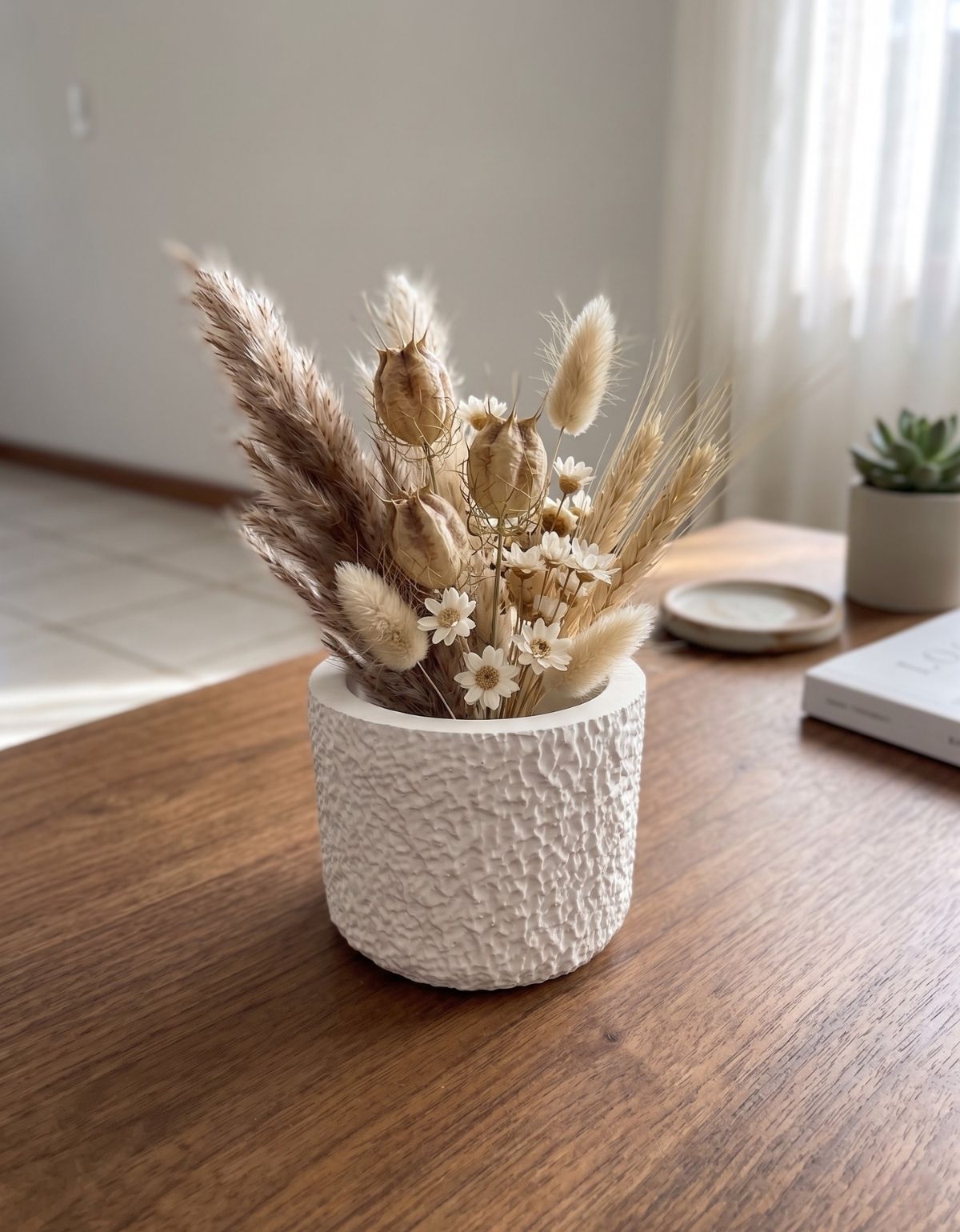Vaso Decorativo Texturizado 9cm em Cimento Artesanal