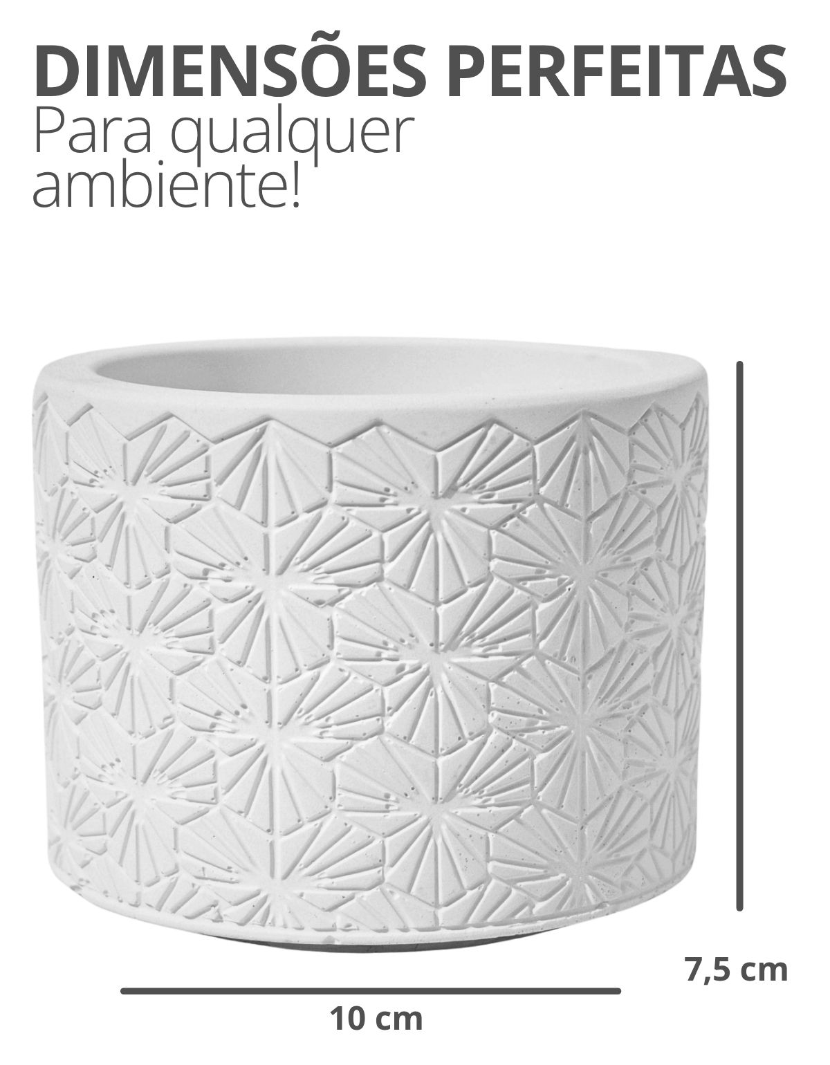 Vaso Estados Artesanal Decorativo 10cm Bahia em Cimento