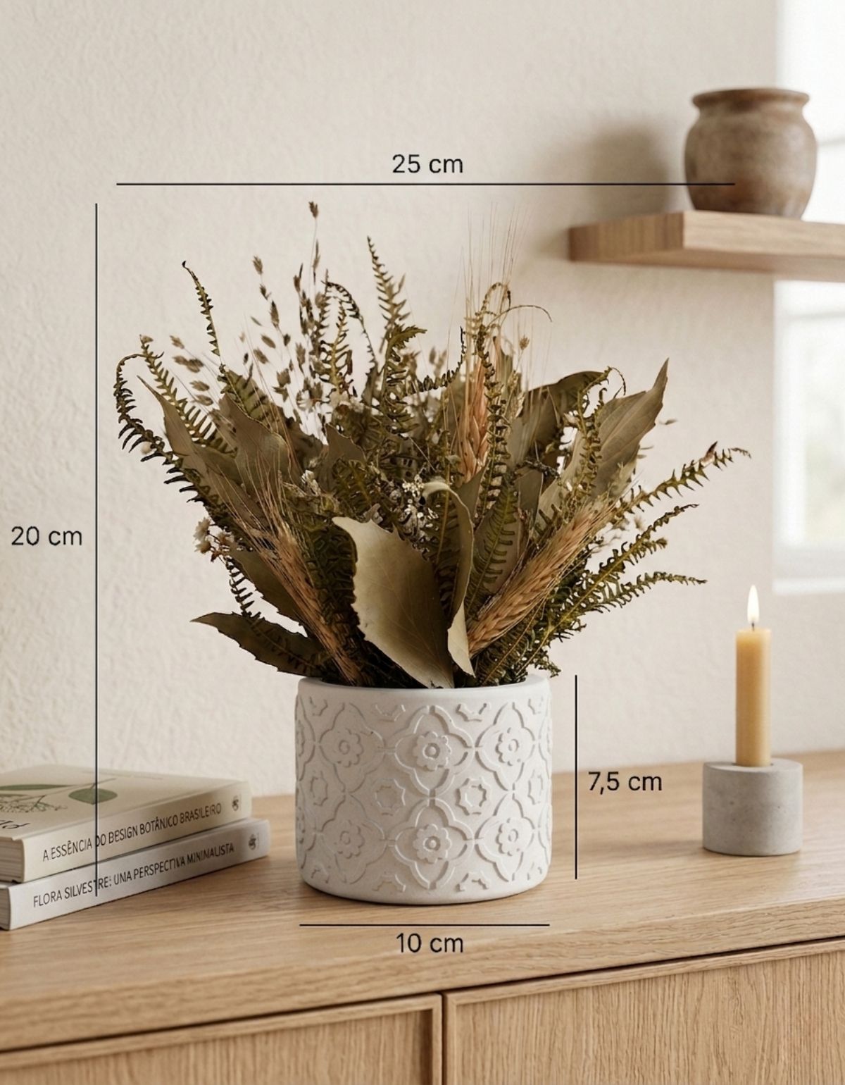 Vaso Estados Artesanal Decor 10cm Rio de Janeiro em Cimento