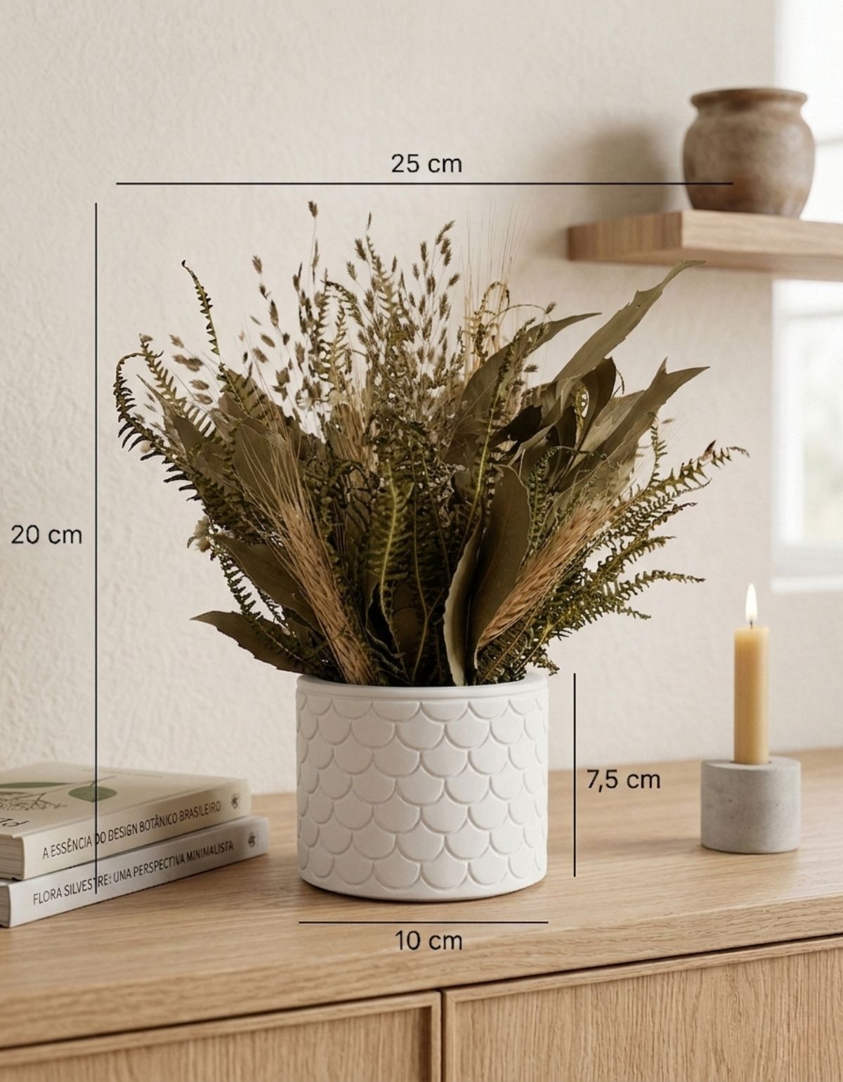 Vaso Estados Artesanal Decorativo 10cm São Paulo em Cimento