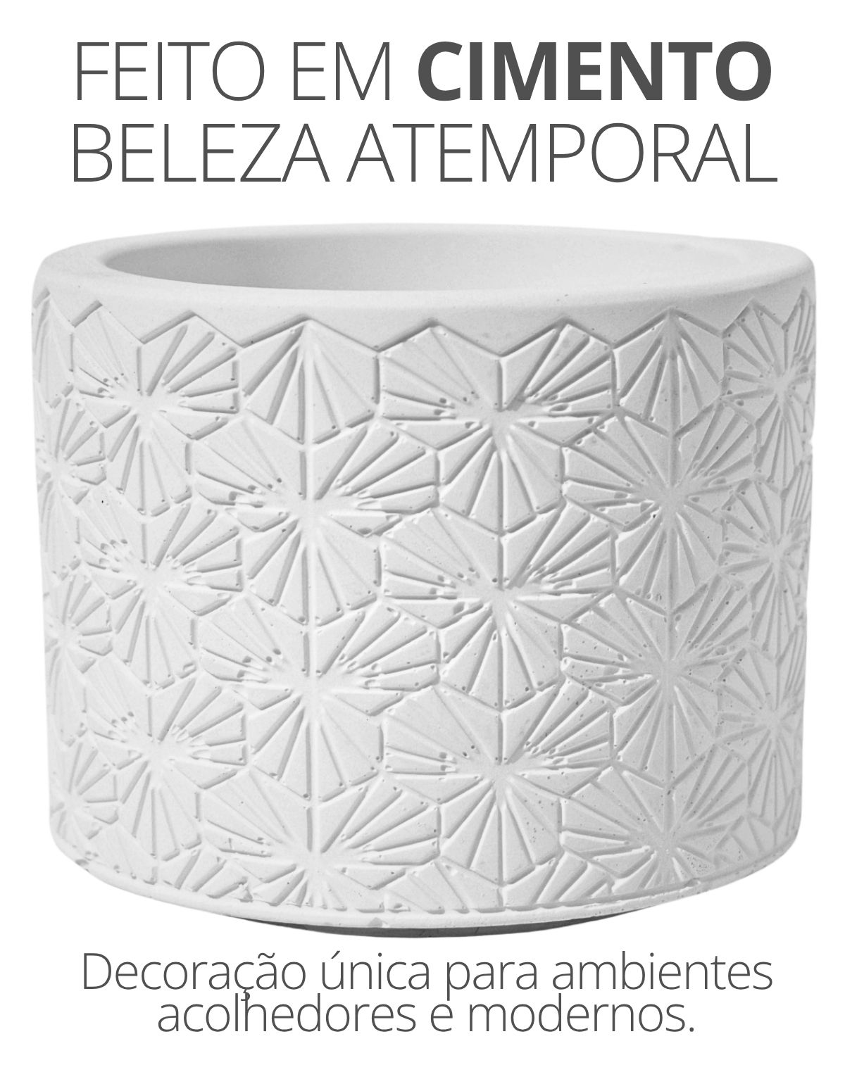 Vaso Estados Artesanal Decorativo 10cm Bahia em Cimento