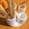 Vaso Decorativo Duplo Joana Artesanal 15cm em Cimento Artesanal
