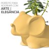 Vaso Decorativo Elefante 12cm Cimento Artesanal
