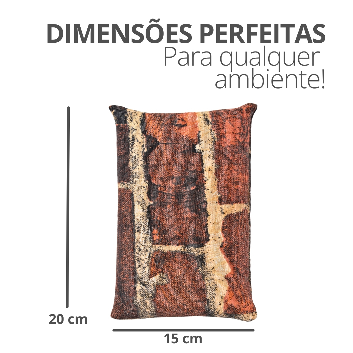 Peso de Porta Decorativo Almofada 1Kg Estampa Tijolinhos