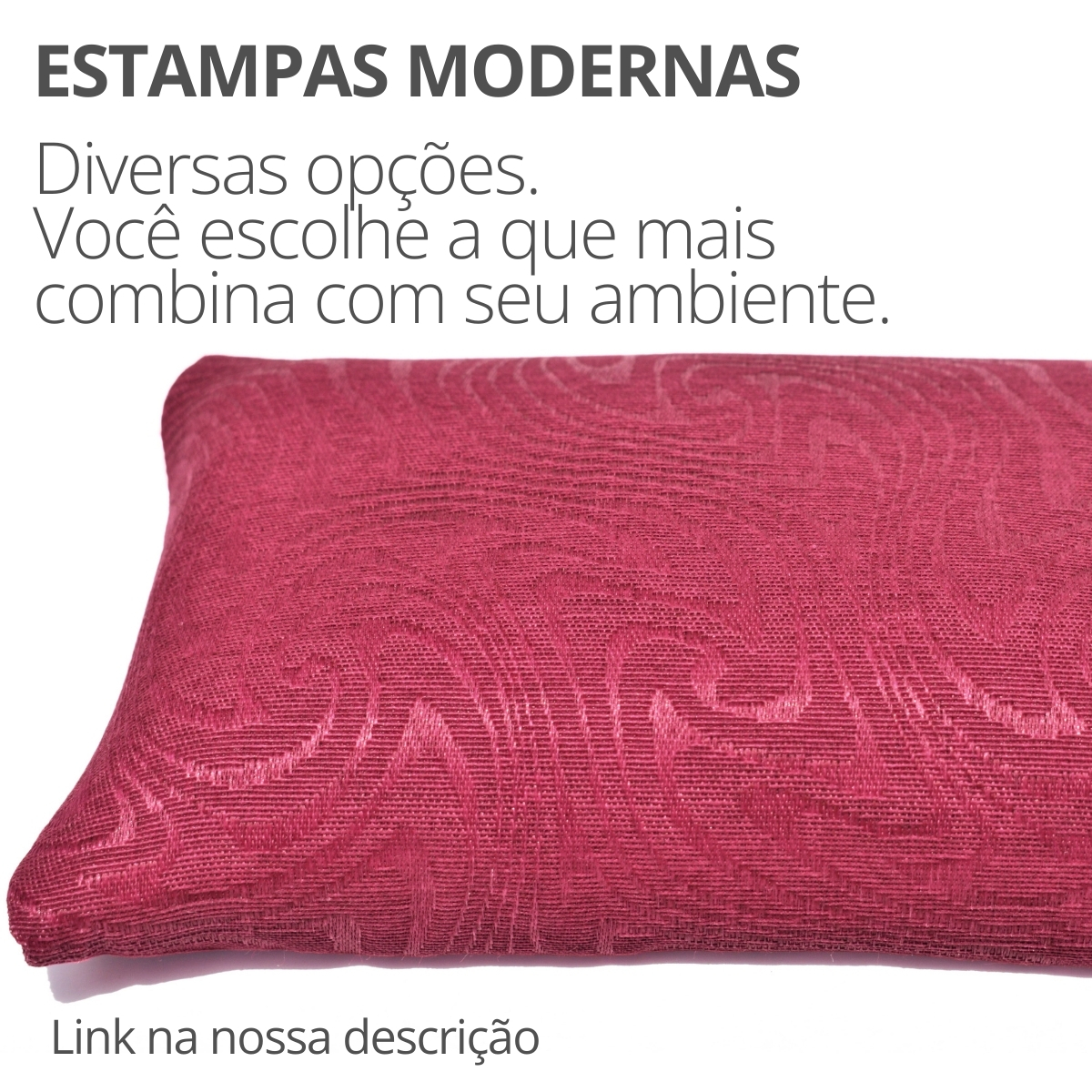 Peso de Porta Decorativo Almofada 1Kg Estampa Ondas Vinho