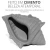 Porta Objetos Concha Oceano Grande Artesanal 17x11,5cm Em Resina Mineral