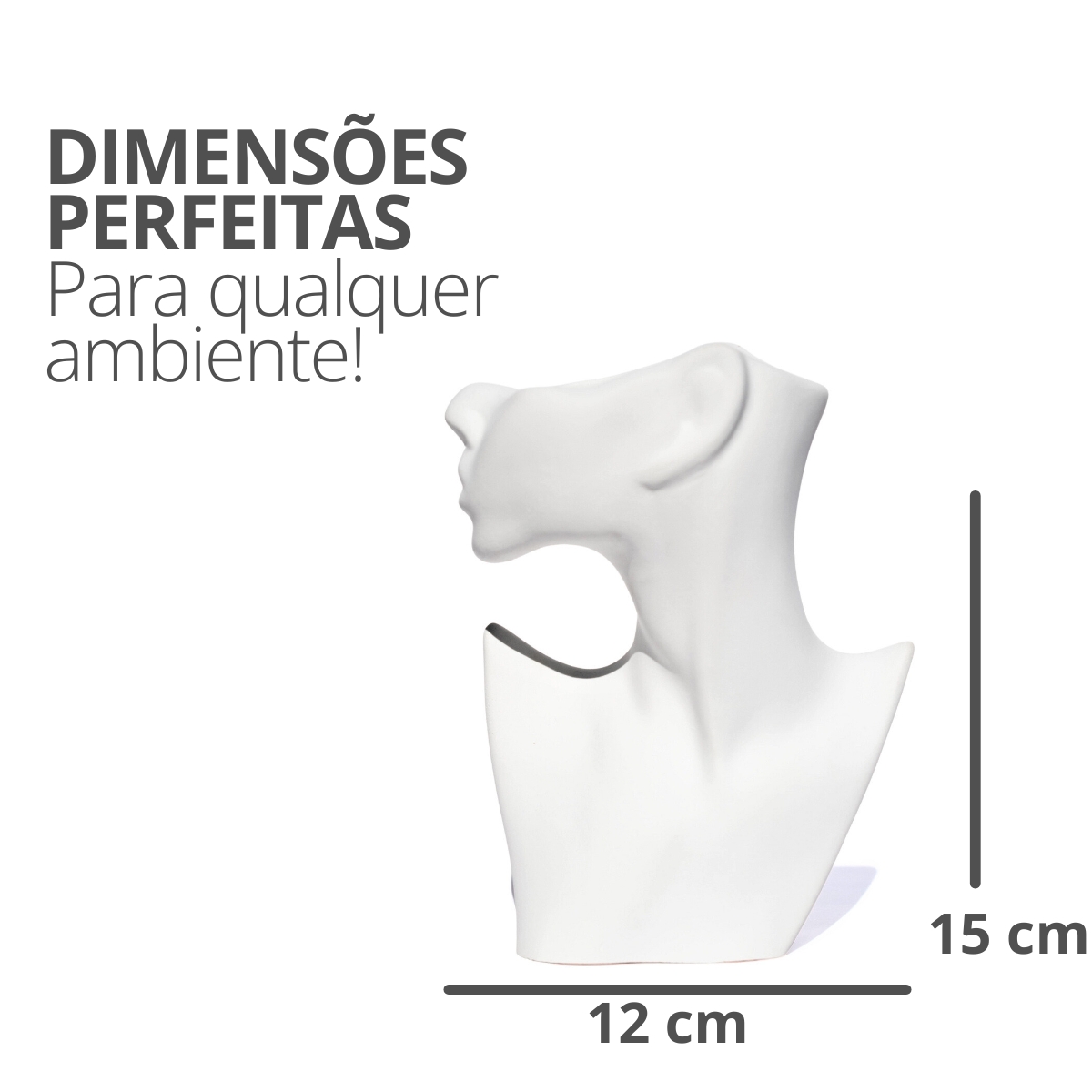Vaso Decorativo Perfil Rosto Artesanal Decoração Sala e Casa
