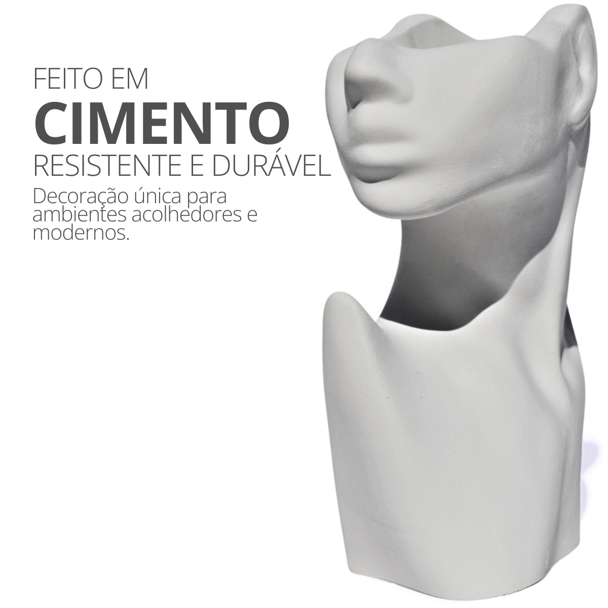 Vaso Decorativo Perfil Rosto Artesanal Decoração Sala e Casa