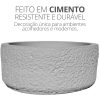Vaso Texturizado Clássico M Baixo Artesanal 5,5x12,5cm Em Resina Mineral