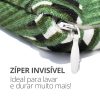 Peso de Porta Decorativo Almofada 1Kg Estampa Tropical Verde