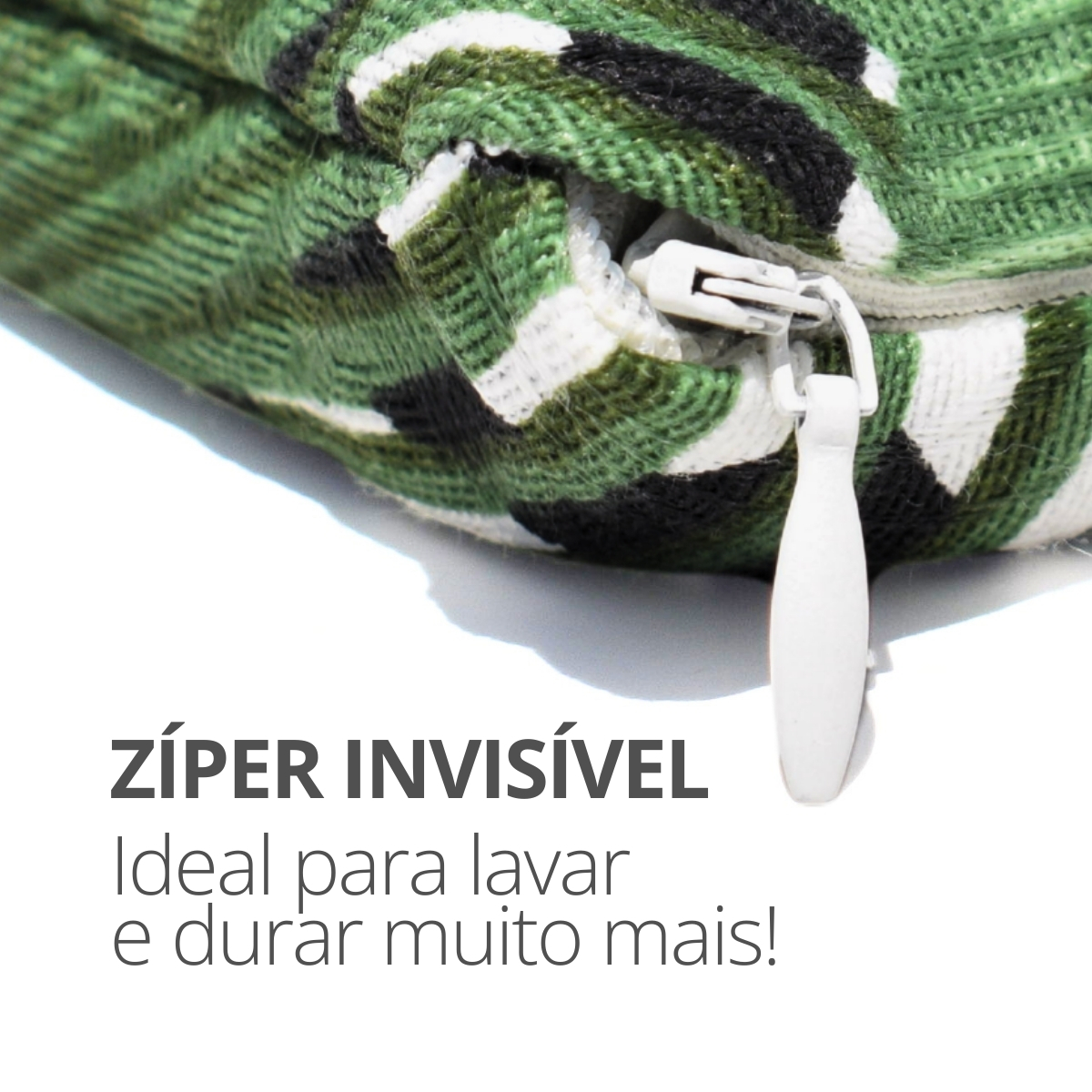 Peso de Porta Decorativo Almofada 1Kg Estampa Tropical Verde