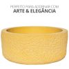 Vaso Texturizado Clássico M Baixo Artesanal 5,5x12,5cm Em Resina Mineral