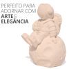 Estátua Decorativa Artesanal Astronauta 7,5cm em Cimento