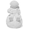Estátua Decorativa Artesanal Astronauta 7,5cm em Cimento