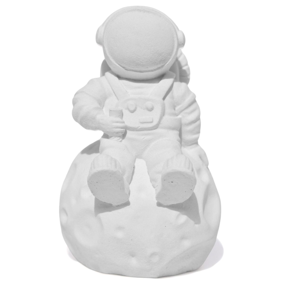 Estátua Decorativa Artesanal Astronauta 7,5cm em Cimento