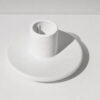 Castiçal Artesanal de Cimento Branco para Decoração, vista em perspectiva