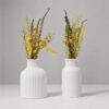 Vaso Decorativo de Cimento com Flor Seca — Conjunto 2 Peças, vista em perspectiva