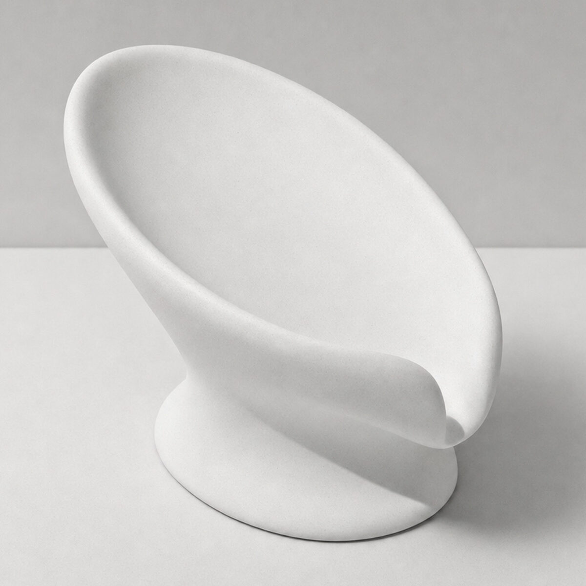 Saboneteira de Cimento Branco Egípcio — Design Moderno Saboneteira de Cimento Branco Egípcio — Design Moderno, vista em perspectiva