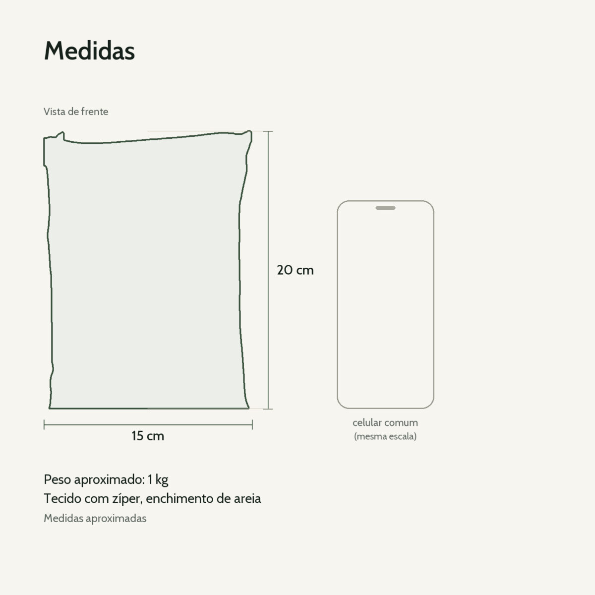 Peso de Porta Decorativo em Formato de Almofada — Estampas Diversas, medidas