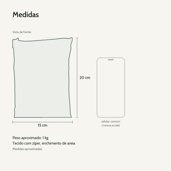 Peso de Porta Decorativo em Formato de Almofada — Estampas Diversas, medidas