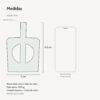 Medidas: Vaso Cubo Decorativo Branco com Tubo de Vidro Solitário