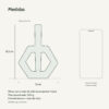 Medidas: Vaso Solitário Hexa de Cimento Branco Artesanal