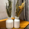 Foto real de cliente: Vaso Decorativo de Cimento com Flor Seca — Conjunto 2 Peças