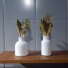 Foto real de cliente: Vaso Decorativo de Cimento com Flor Seca — Conjunto 2 Peças