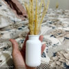 Foto real de cliente: Vaso Decorativo de Cimento com Flor Seca — Conjunto 2 Peças