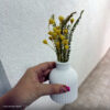 Foto real de cliente: Vaso Decorativo de Cimento com Flor Seca — Conjunto 2 Peças