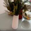 Foto real de cliente: Vaso Decorativo de Cimento Branco com Listras Artesanal Solitário