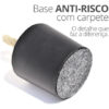 Calço de Porta de Concreto Redondo Preto Fosco – Kit com 3