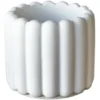 Vaso Decorativo de Cimento Branco Tulipa para Plantas e Flores