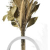 Arranjo de Flores Secas com Vaso de Cimento e Anel Decorativo