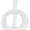 Vaso Solitário Redondo de Cimento Branco com Tubo de Vidro