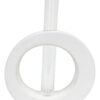 Vaso Solitário Redondo de Cimento Branco com Tubo de Vidro
