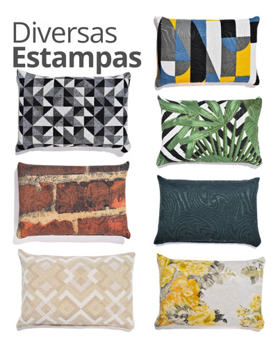Peso de Porta Decorativo em Formato de Almofada — Estampas Diversas