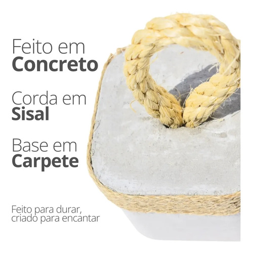 D_621049-MLB106900311172_022026-O.jpg Calço de Porta de Concreto Cinza com Faixa Sisal — Kit 4 peças