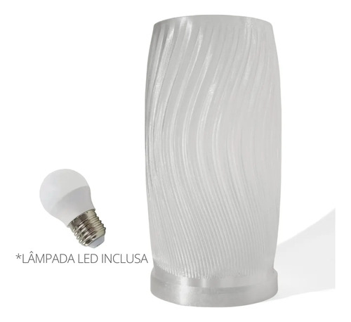 Abajur Vórtice com Lâmpada LED Inclusa — Aleta Design