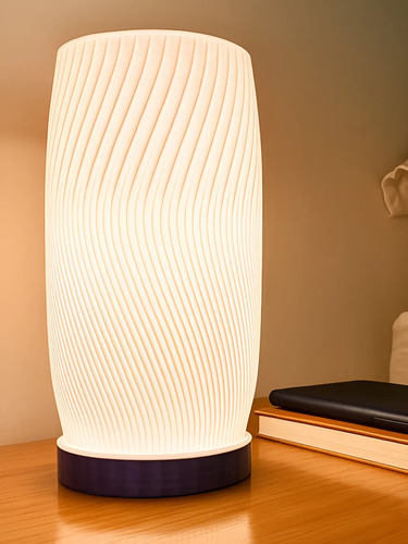 Luminária de Mesa Vórtice em Cimento Branco Egípcio — Aleta