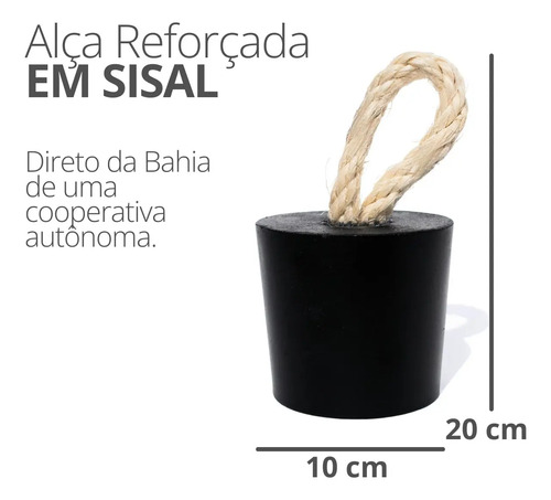 D_630931-MLB81991868045_012025-O.jpg Peso de Porta Redondo em Cimento Preto Fosco — Kit com 3