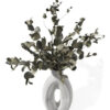 Arranjo de Flores Secas com Vaso Eclipse de Cimento