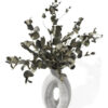 Arranjo de Flores Secas com Vaso Eclipse de Cimento
