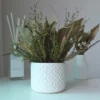 Arranjo de Flores Secas em Vaso de Cimento | Aleta Decoração