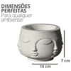 Vaso Decorativo Tarsila Artesanal em Cimento Branco Egípcio