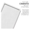 Bandeja de Cimento Branco Retangular Artesanal Aleta