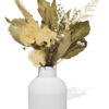 Arranjo de Flores Secas em Vaso de Cimento Estilo Vintage